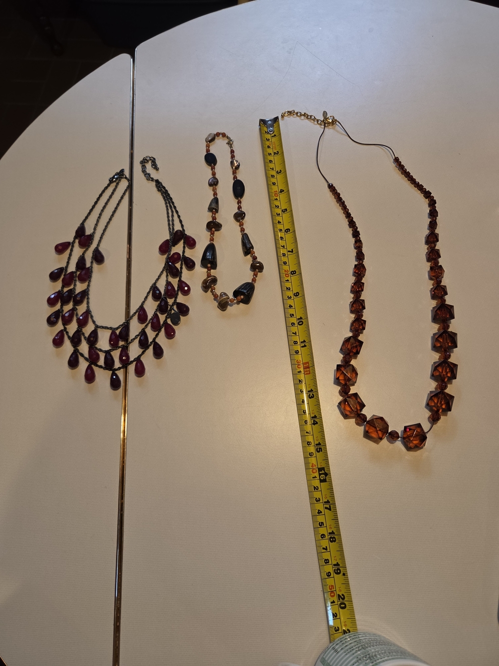 Women’s Amber And Red Bead Statement Necklace - Lot 11
